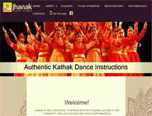 Tablet Screenshot of jhanakdanceacademy.com